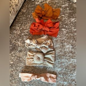 5 Assorted girls baby/ toddler headbands